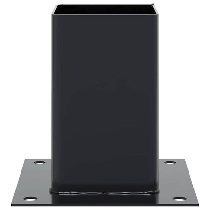 Post Bases Square 4 pcs Anthracite 3.58x3.58" Powder-coated Steel