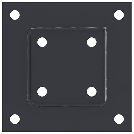Post Bases Square 4 pcs Anthracite 3.58x3.58" Powder-coated Steel