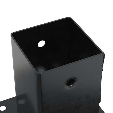Post Bases Square 4 pcs Anthracite 3.58x3.58" Powder-coated Steel