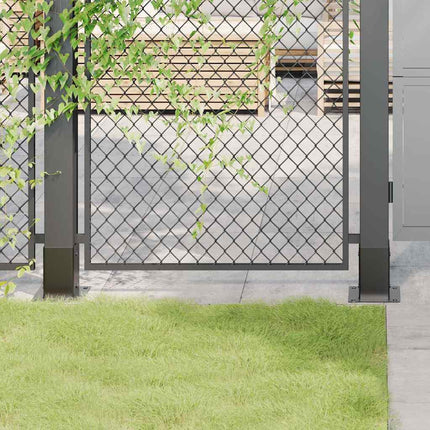 Post Bases Square 4 pcs Anthracite 3.58x3.58" Powder-coated Steel