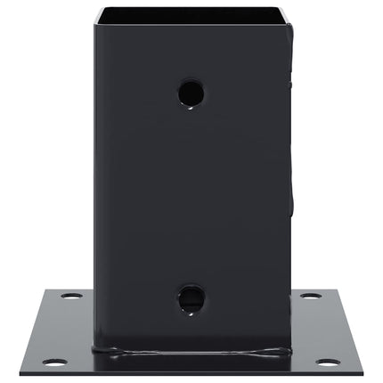 Post Bases Square 12 pcs Anthracite 3.58x3.58" Powder-coated Steel