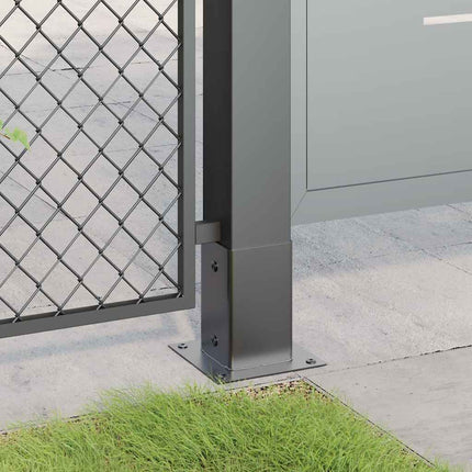 Post Bases Square 12 pcs Anthracite 3.58x3.58" Powder-coated Steel