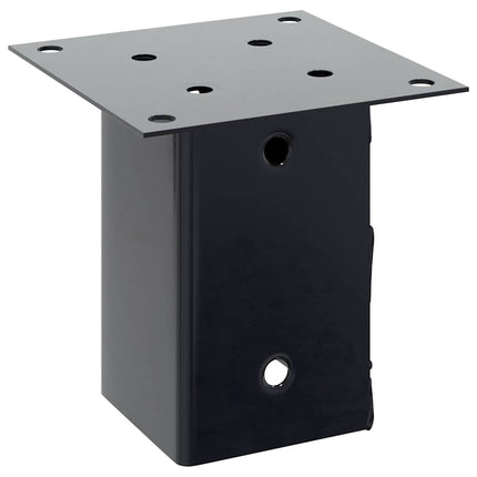 Post Bases Square 12 pcs Anthracite 3.58x3.58" Powder-coated Steel