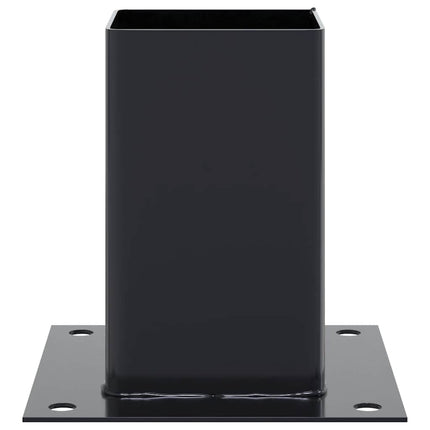 Post Bases Square 12 pcs Anthracite 3.58x3.58" Powder-coated Steel