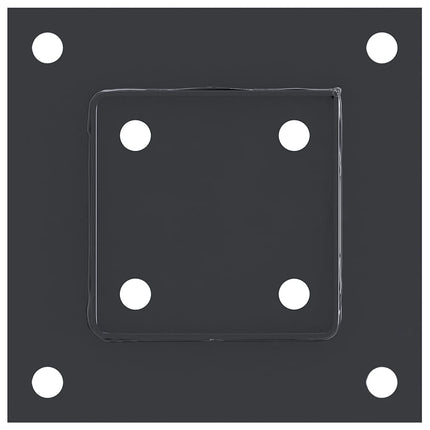 Post Bases Square 12 pcs Anthracite 3.58x3.58" Powder-coated Steel