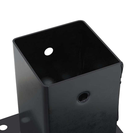 Post Bases Square 12 pcs Anthracite 3.58x3.58" Powder-coated Steel