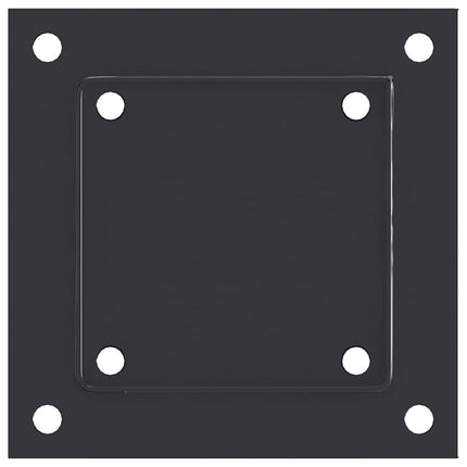 Post Bases Square 12 pcs Anthracite 3.98x3.98" Powder-coated Steel