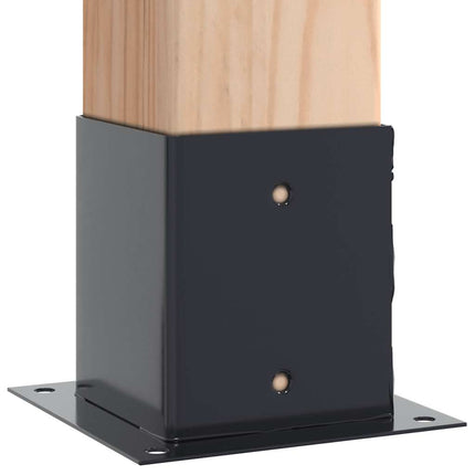 Post Bases Square 4 pcs Anthracite 4.76x4.76" Powder-coated Steel