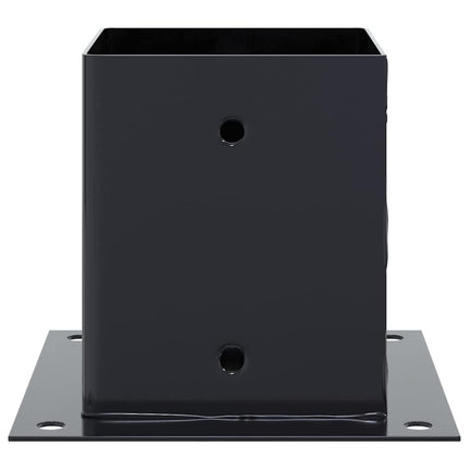 Post Bases Square 4 pcs Anthracite 4.76x4.76" Powder-coated Steel