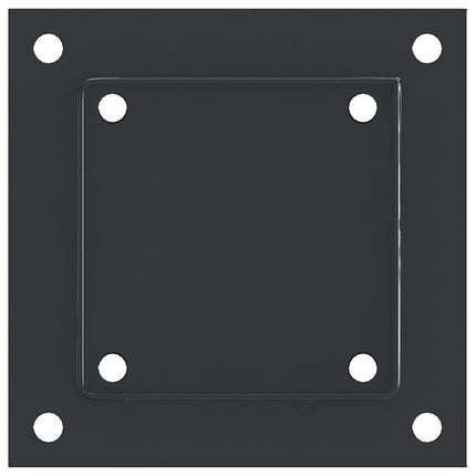Post Bases Square 4 pcs Anthracite 4.76x4.76" Powder-coated Steel