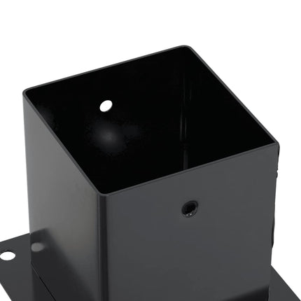 Post Bases Square 4 pcs Anthracite 4.76x4.76" Powder-coated Steel