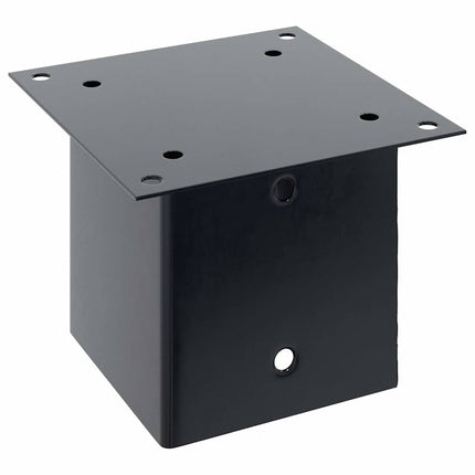 Post Bases Square 4 pcs Anthracite 5.55x5.55" Powder-coated Steel