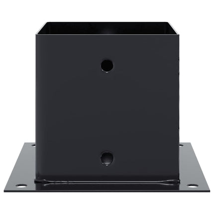 Post Bases Square 4 pcs Anthracite 5.55x5.55" Powder-coated Steel