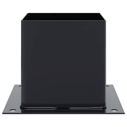 Post Bases Square 4 pcs Anthracite 5.55x5.55" Powder-coated Steel