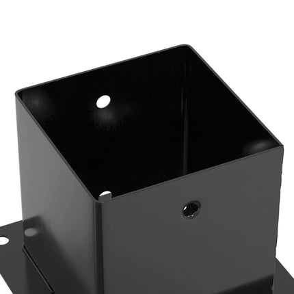 Post Bases Square 4 pcs Anthracite 5.55x5.55" Powder-coated Steel