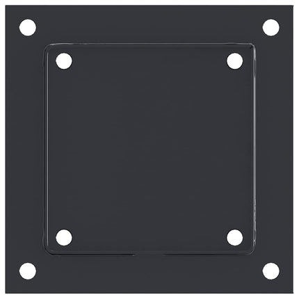 Post Bases Square 12 pcs Anthracite 5.55x5.55" Powder-coated Steel