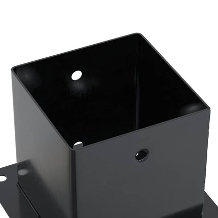 Post Bases Square 12 pcs Anthracite 5.55x5.55" Powder-coated Steel