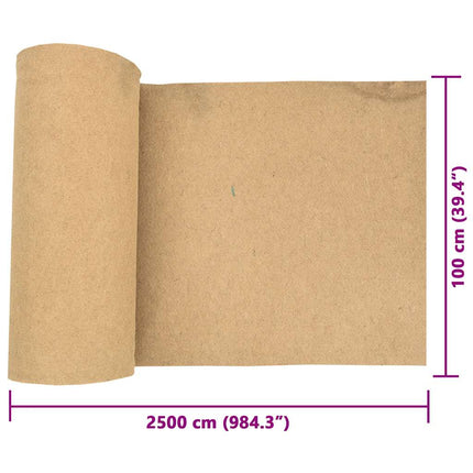 Hemp Mat Natural Brown 100% Hemp 1 x 82.0 ft roll Durable
