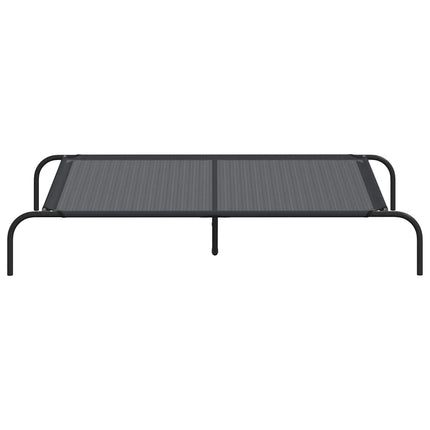 Elevated Dog Bed Black 51.2"x31.5"x7.9" Textilene and Steel
