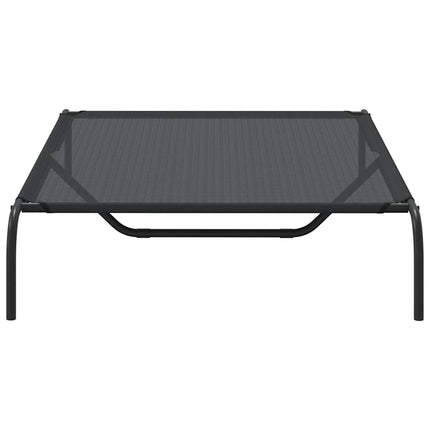 Elevated Dog Bed Black 51.2"x31.5"x7.9" Textilene and Steel
