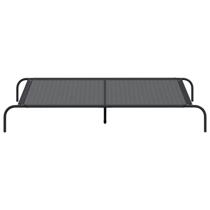 Elevated Dog Bed Black 59.1"x35.4"x7.9" Textilene and Steel