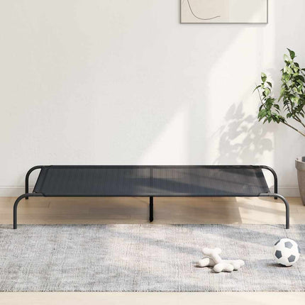 Elevated Dog Bed Black 59.1"x35.4"x7.9" Textilene and Steel