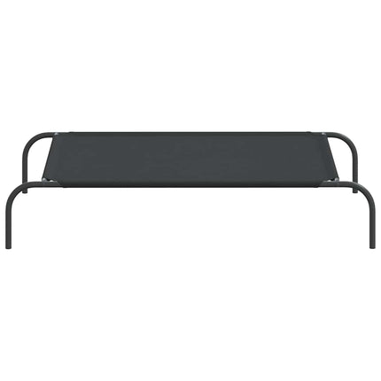 Elevated Dog Bed Black 43.3"x25.6"x7.9" Oxford Fabric and Steel