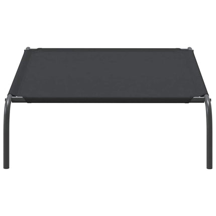 Elevated Dog Bed Black 43.3"x25.6"x7.9" Oxford Fabric and Steel