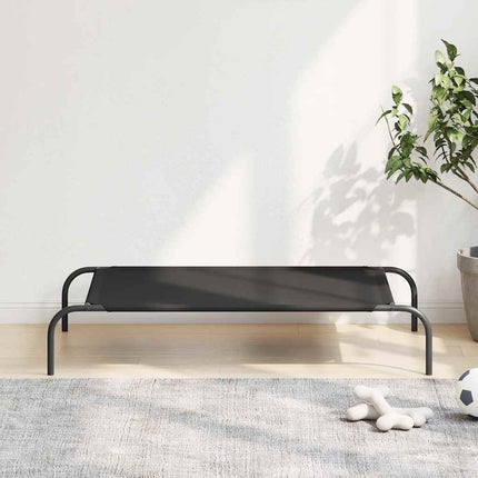 Elevated Dog Bed Black 43.3"x25.6"x7.9" Oxford Fabric and Steel