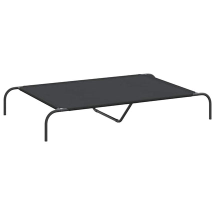 Elevated Dog Bed Black 51.2"x31.5"x7.9" Oxford Fabric and Steel