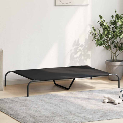 Elevated Dog Bed Black 51.2"x31.5"x7.9" Oxford Fabric and Steel