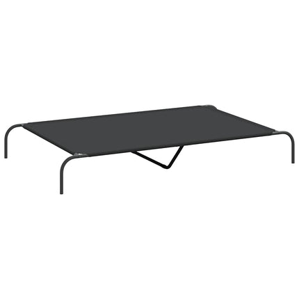 Elevated Dog Bed Black 59.1"x35.4"x7.9" Oxford Fabric and Steel
