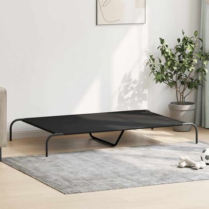 Elevated Dog Bed Black 59.1"x35.4"x7.9" Oxford Fabric and Steel