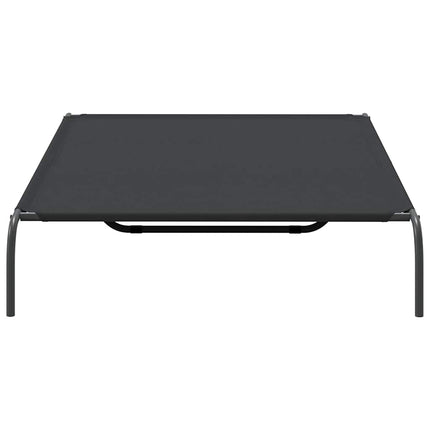 Elevated Dog Bed Black 59.1"x35.4"x7.9" Oxford Fabric and Steel