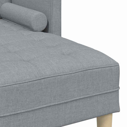 Sofa Set with Cushion Light Grey Polyester