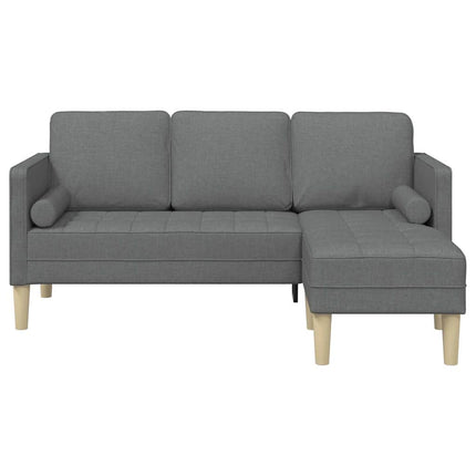 Sofa Set with Cushion Dark Grey Polyester