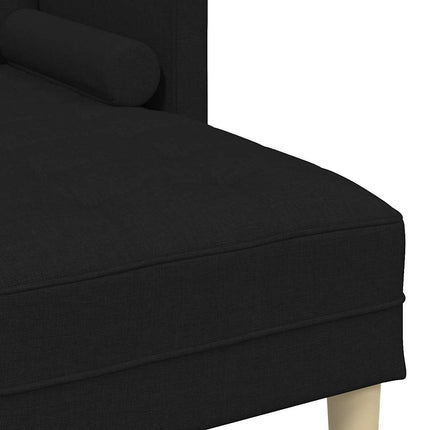 Sofa Set with Cushion Black Polyester