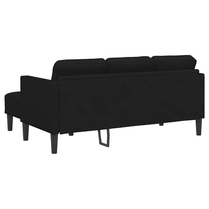 Sofa Set with Cushion Black Polyester