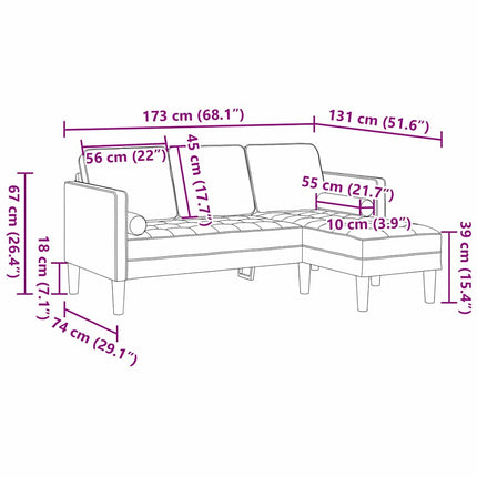 Sofa Set with Cushion Black Polyester