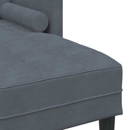 Sofa Set with Cushion Dark Grey Polyester