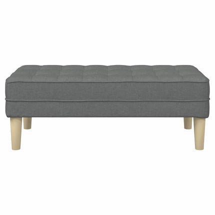 Bench with Cushion Dark Grey 44.49 x 22.44 x 15.35 in Fabric