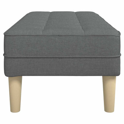 Bench with Cushion Dark Grey 44.49 x 22.44 x 15.35 in Fabric