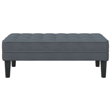 Bench with Cushion Dark Grey 44.49 x 22.44 x 15.35 in Velvet