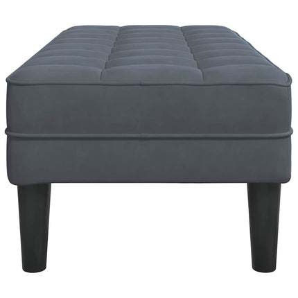 Bench with Cushion Dark Grey 44.49 x 22.44 x 15.35 in Velvet