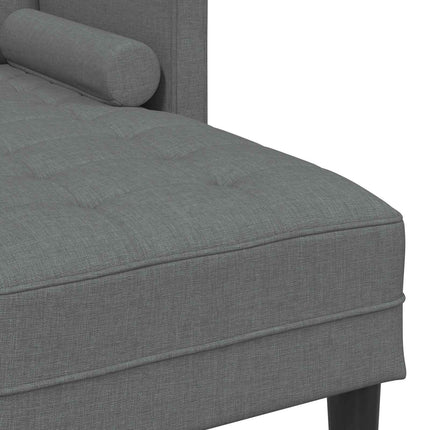 Sofa Set with Cushion 2 pcs Dark Grey Polyester