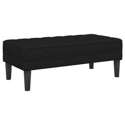 Sofa Set with Cushion 2 pcs Black Polyester