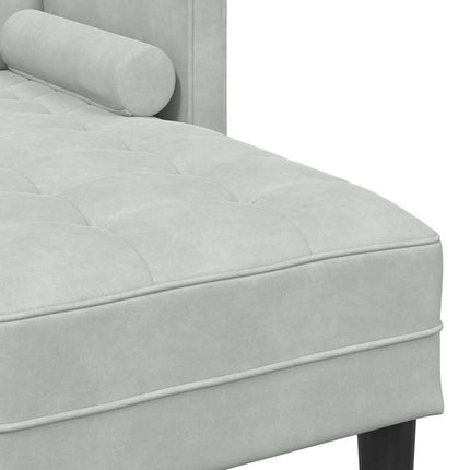 Sofa Set with Cushion 2 pcs Light Grey Polyester