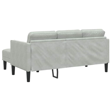Sofa Set with Cushion 2 pcs Light Grey Polyester