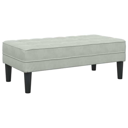 Sofa Set with Cushion 2 pcs Light Grey Polyester