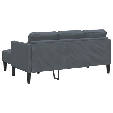 Sofa Set with Cushion 2 pcs Dark Grey Polyester